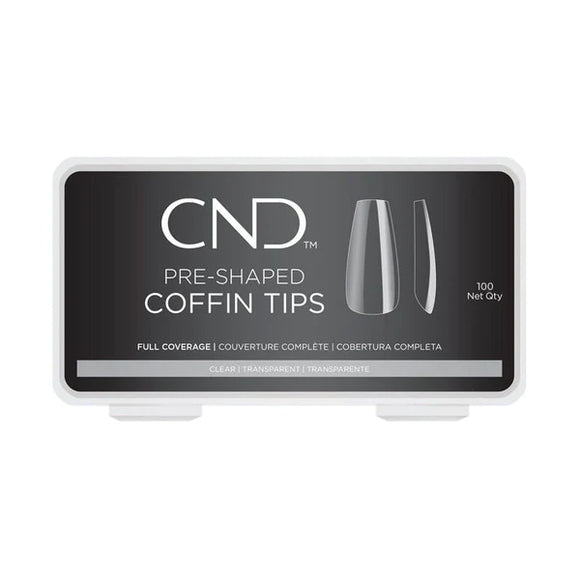CND Nail Tips - Coffin 100ct