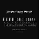 Gel-X™ Sculpted Square Medium Box of Tips 2.0